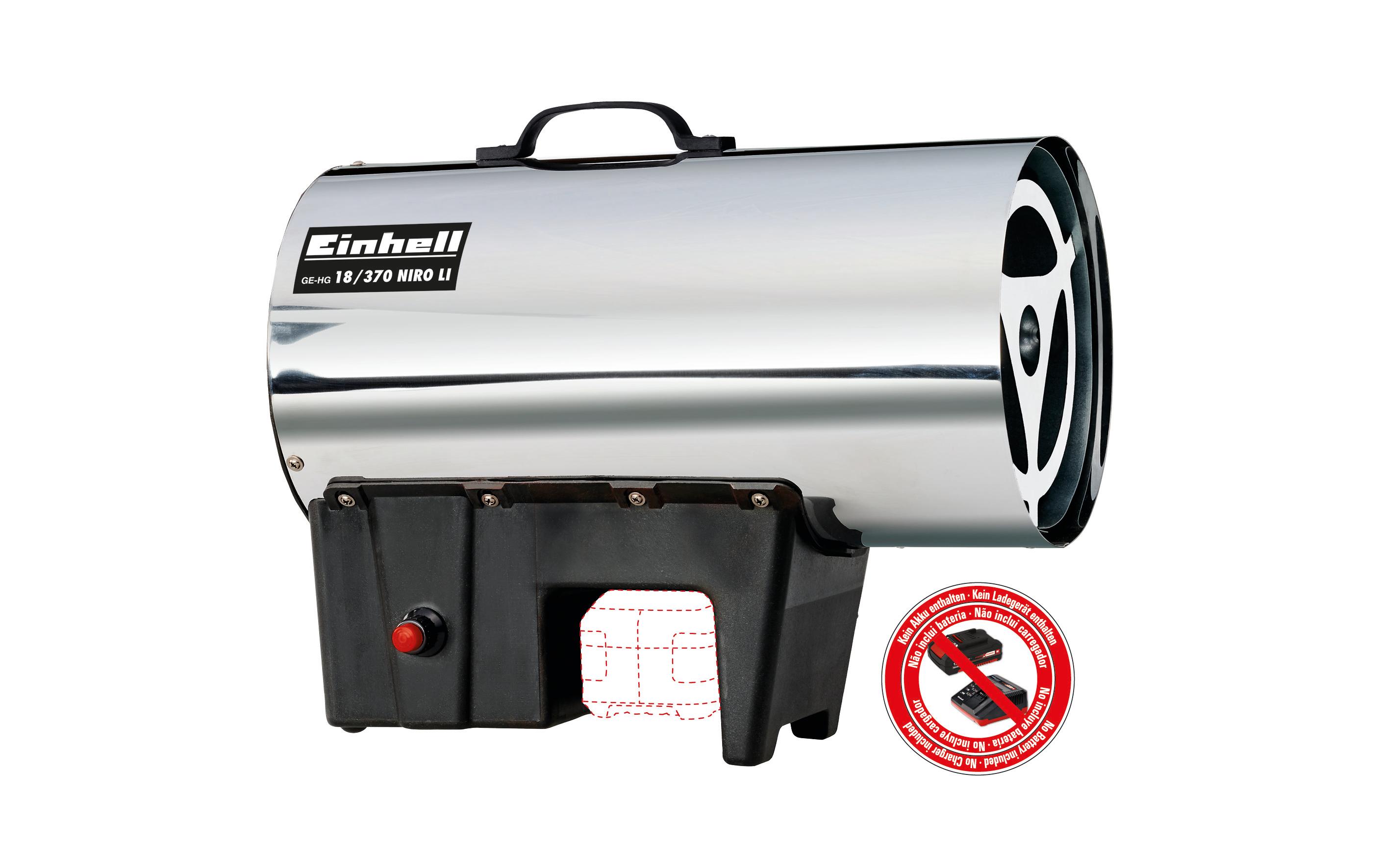 Einhell Heizgebläse Akku-Heissluftgenerator GE-HG 18/37Niro Li Solo Einhell Heizgebläse Akku-Heissluftgenerator GE-HG 18/37Niro Li Solo