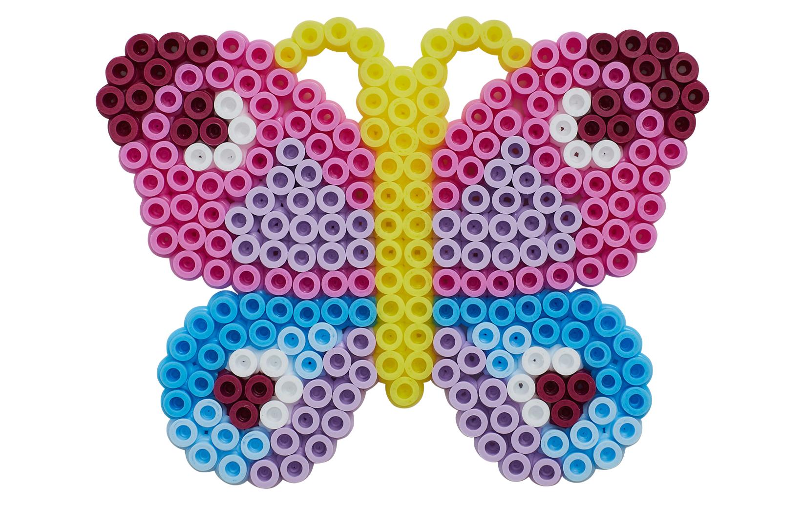 Hama Bügelperlen-Set Midi Schmetterling und Blume Schwarz