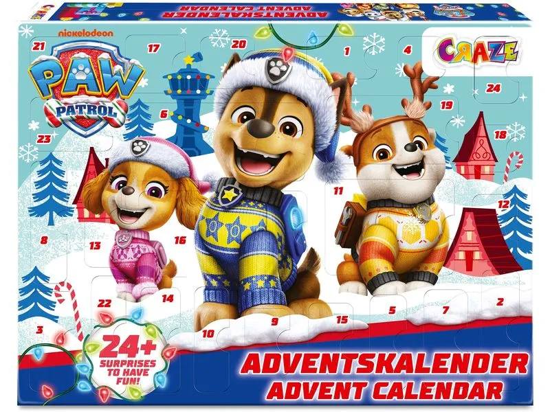 Craze CRAZE Adventskalender Paw Patrol mit 24 Überraschungen Craze CRAZE Adventskalender Paw Patrol mit 24 Überraschungen