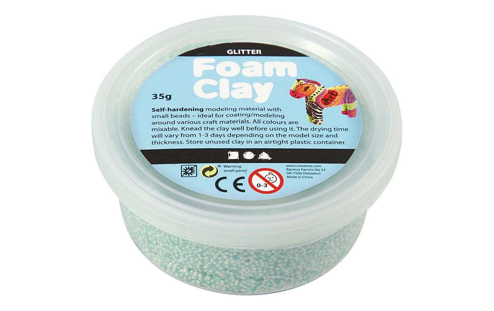 Creativ Company Modelliermasse Foam Clay 35 g Glitzer Hellgrün