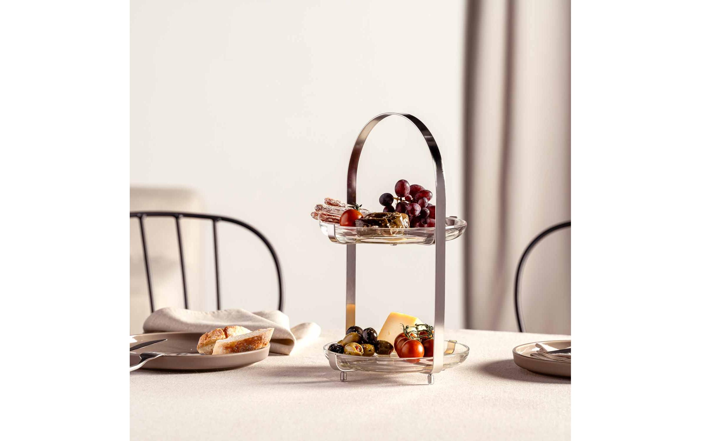 Leonardo Etagere Cucina 2-teilig, Silber