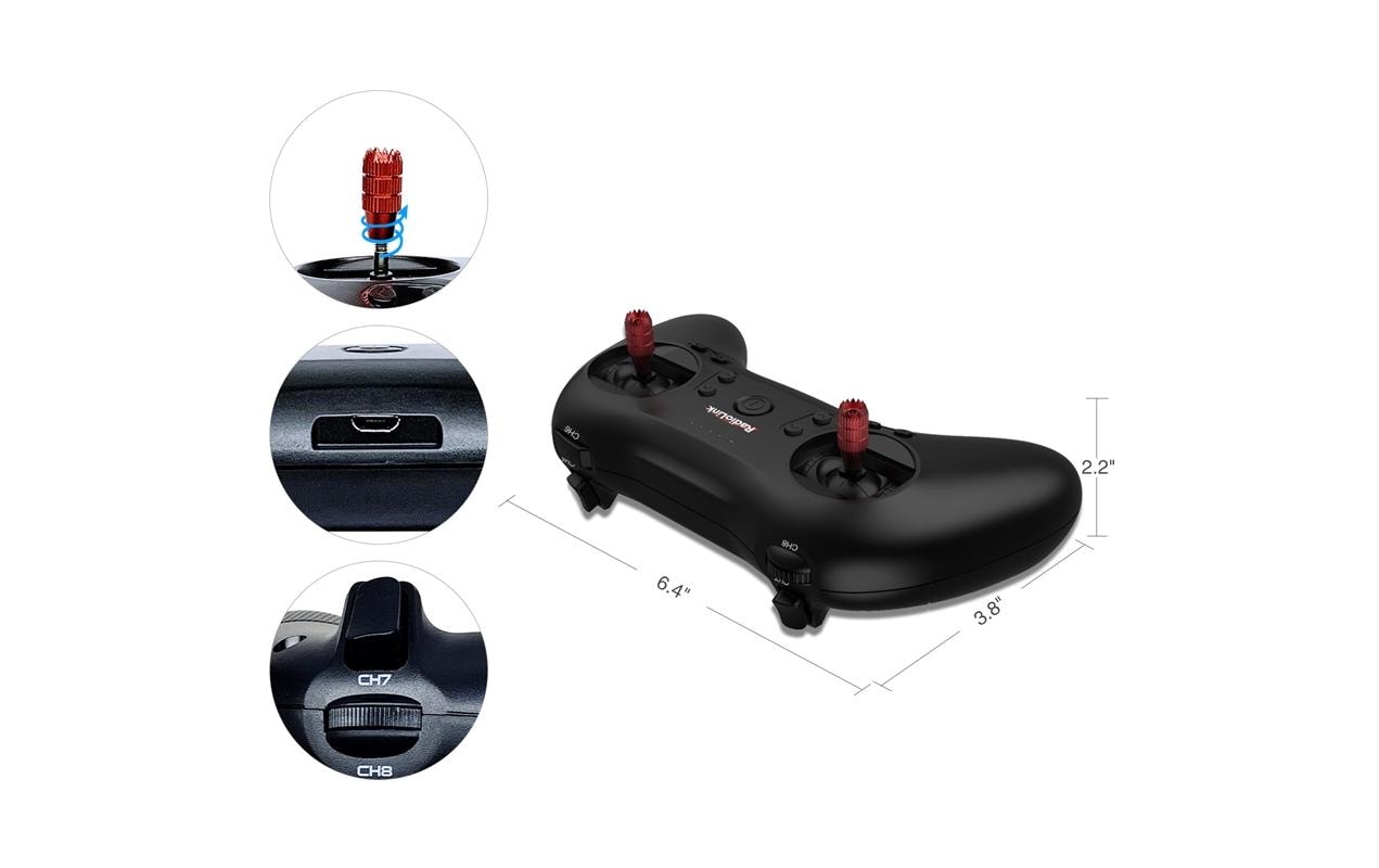 RadioLink Fernsteuerung T8S-BT 2.4 GHz, 8 Kanal, mit Empfänger