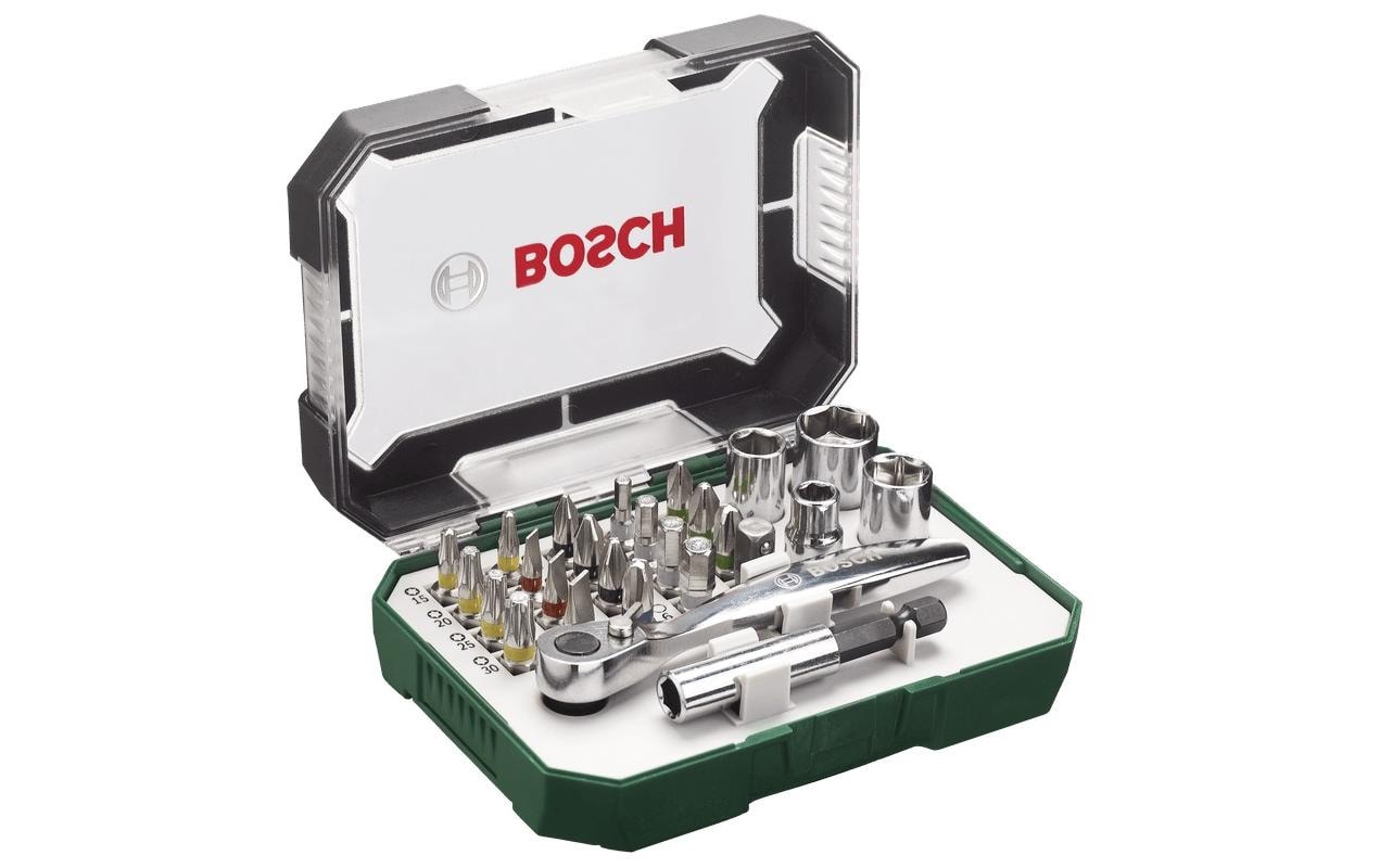 Bosch Schrauberbit- und Ratschen-Set, 26-teilig