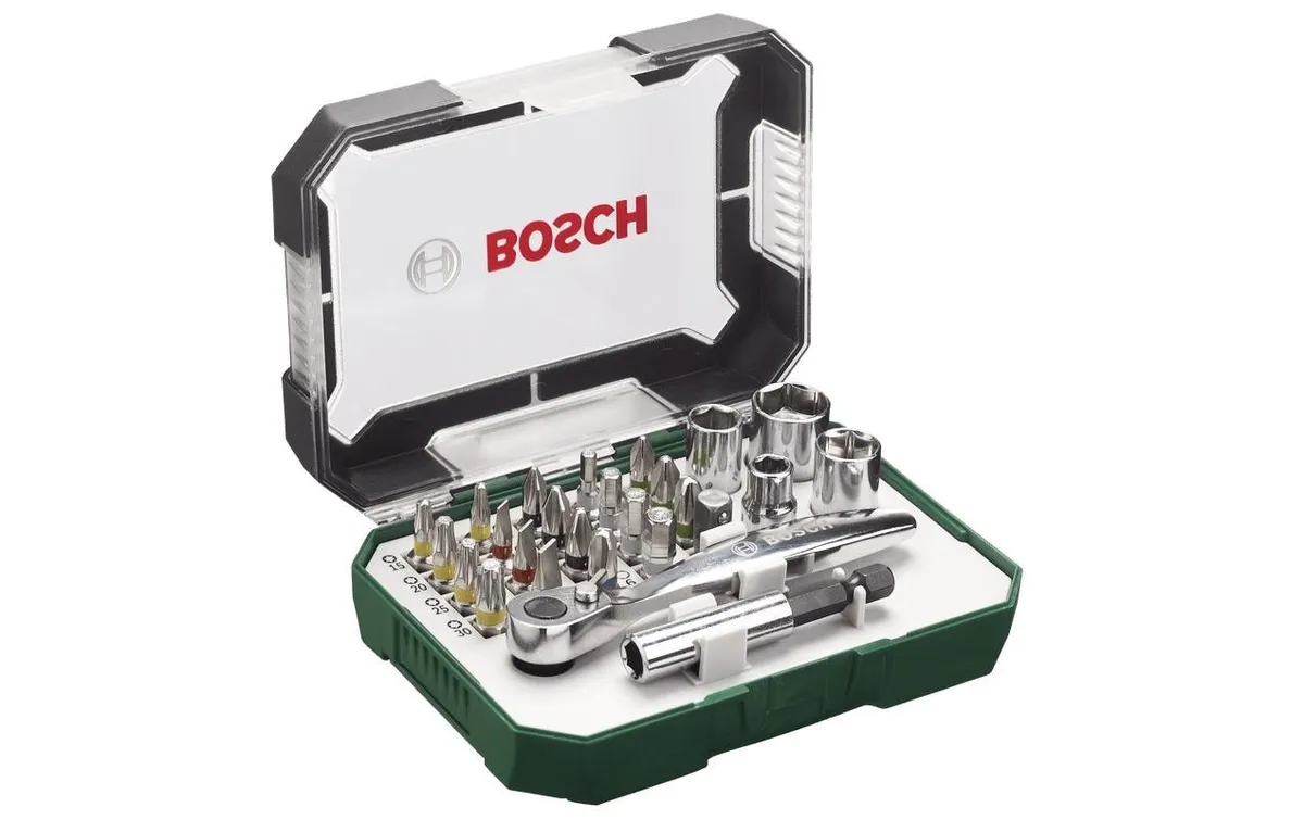 Bosch Schrauberbit- und Ratschen-Set, 26-teilig Bosch Schrauberbit- und Ratschen-Set, 26-teilig