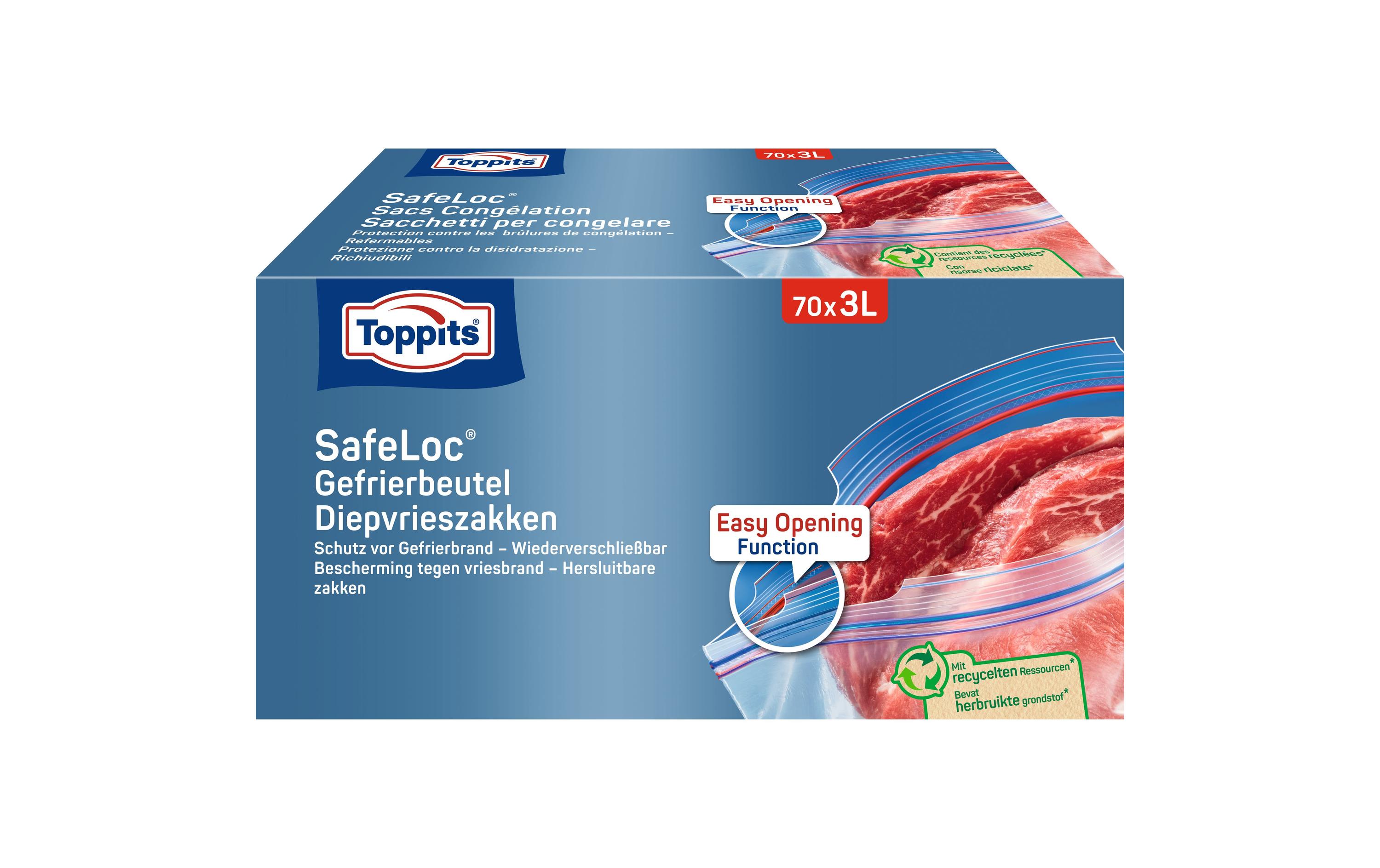 Toppits Gefrierbeutel 3 l Multipack 70 Stück