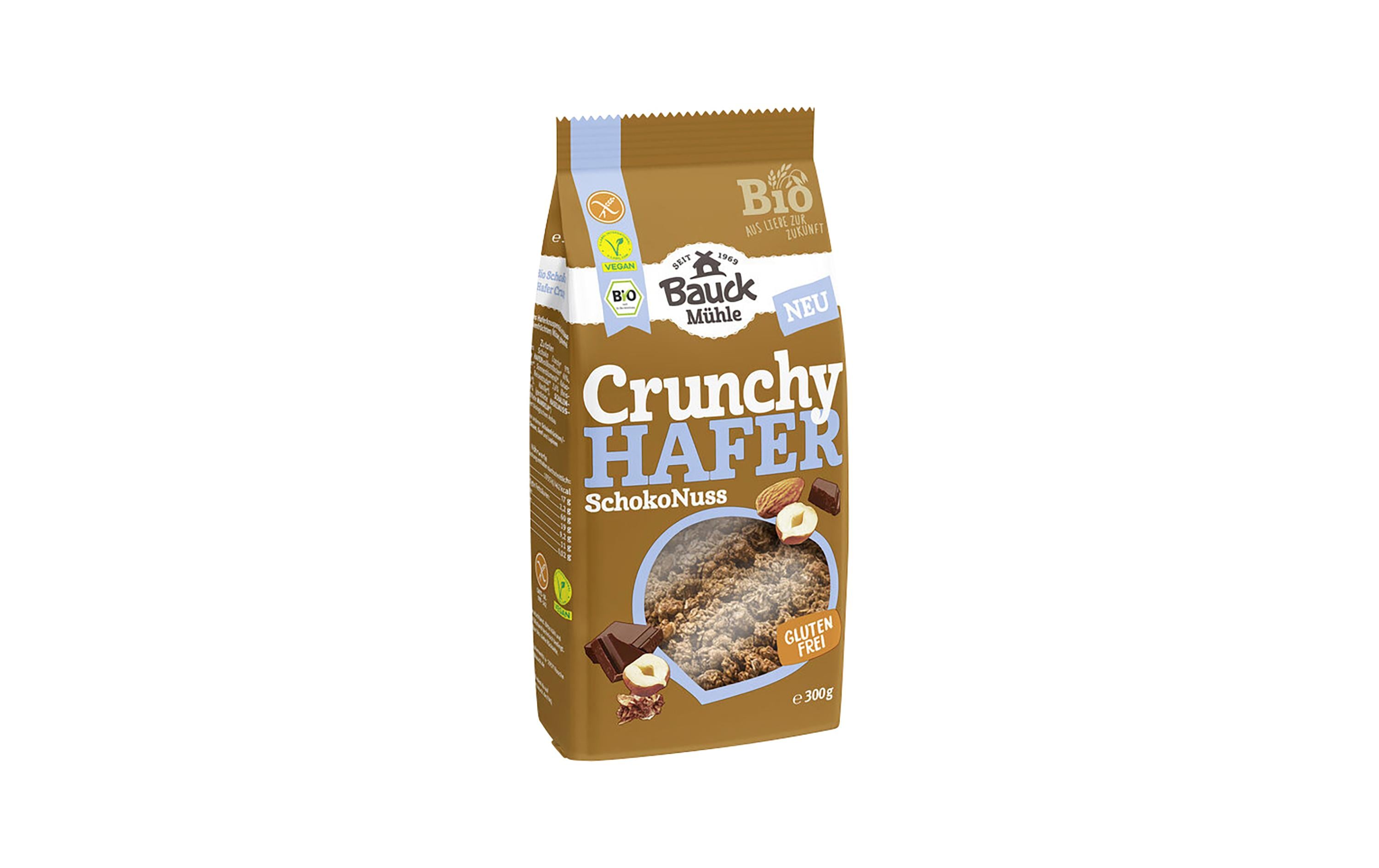 Bauck Mühle Müesli Crunchy Hafer Schoko&Nuss, 300 g