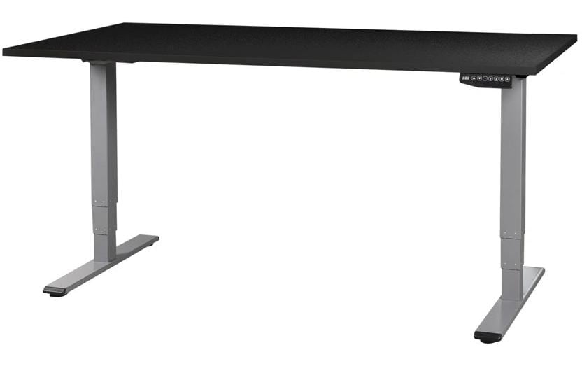 Contini höhenverstellbarer Bürotisch 1.8x0.8 m Schwarz Grau