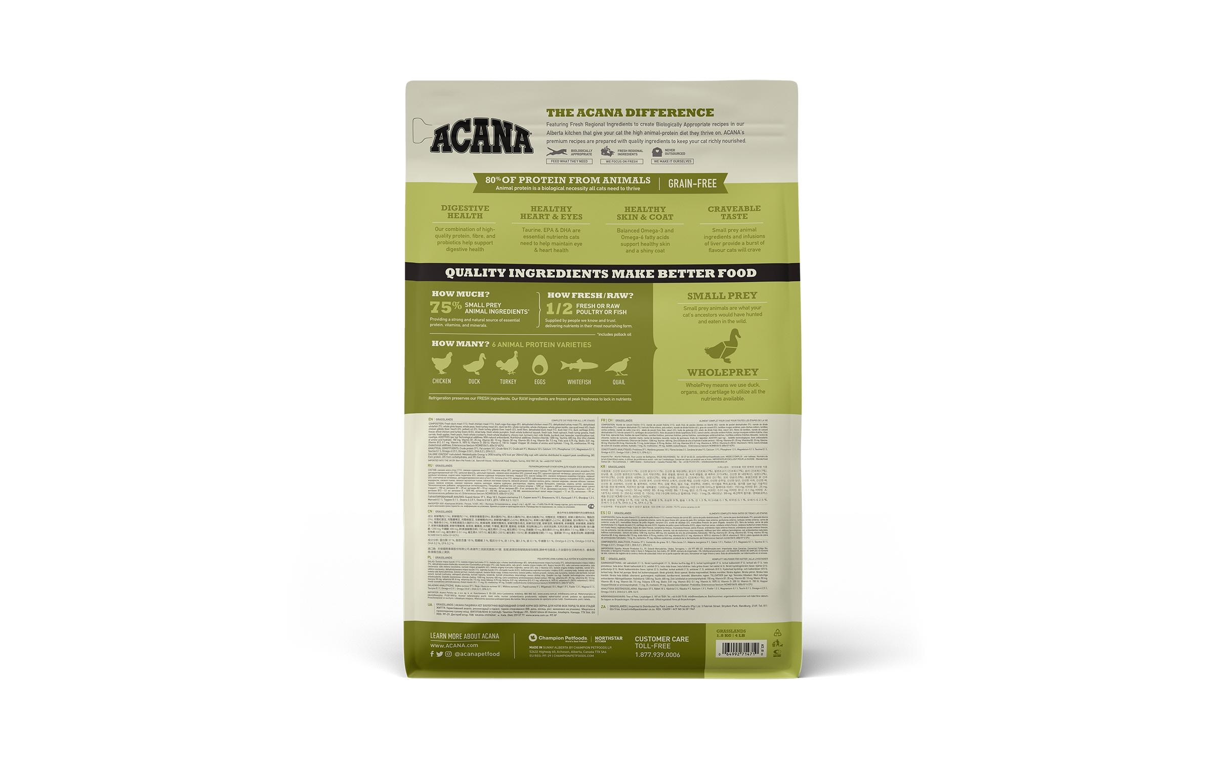 Acana Trockenfutter Regionals Grasslands, 1.8 kg