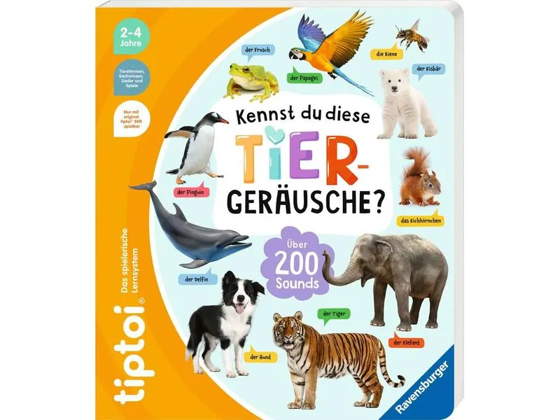tiptoi Lernbuch Kennst du diese Tiergeräusche?