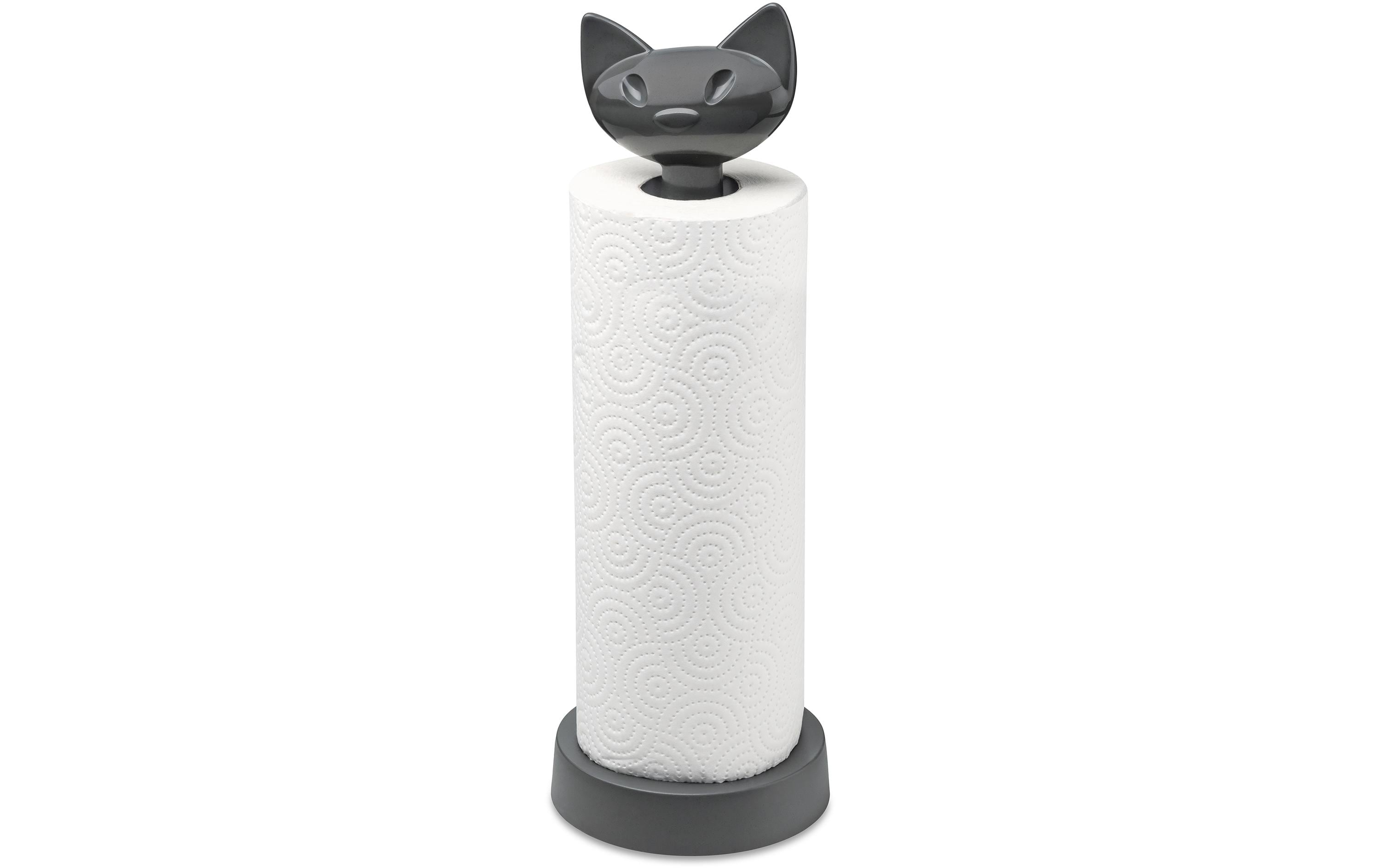 Koziol Küchenrollenhalter Miaou Dunkelgrau/Grau