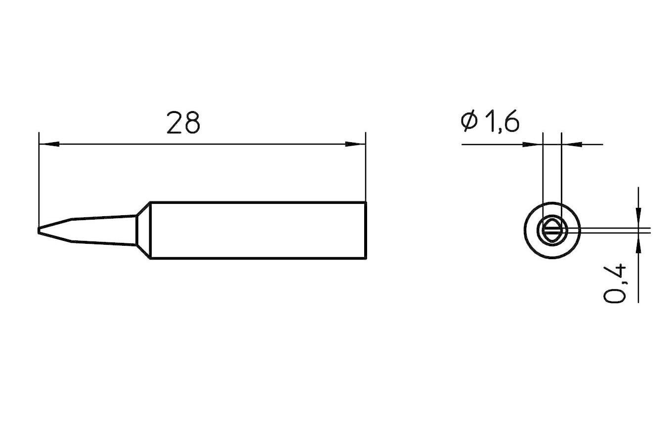Weller Lötspitze XNT A Meisselform 1.6 mm Weller Lötspitze XNT A Meisselform 1.6 mm