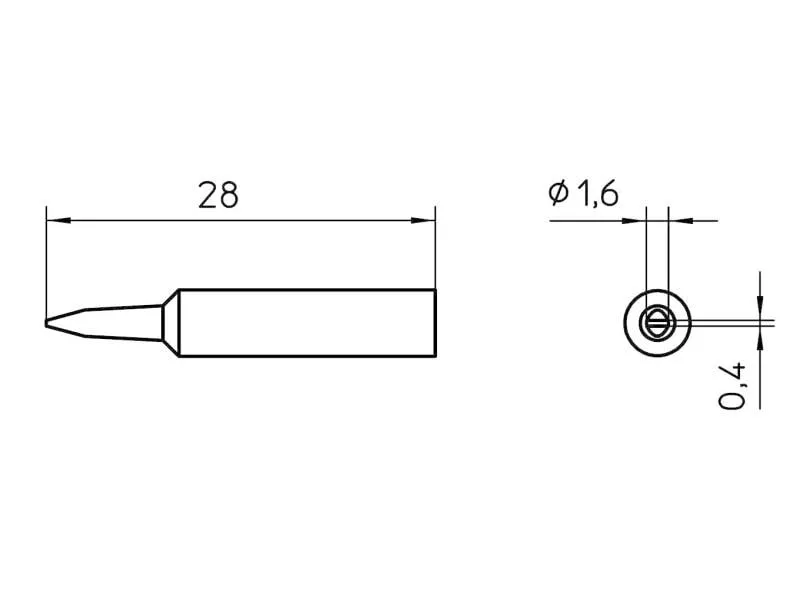 Weller Lötspitze XNT A Meisselform 1.6 mm Weller Lötspitze XNT A Meisselform 1.6 mm