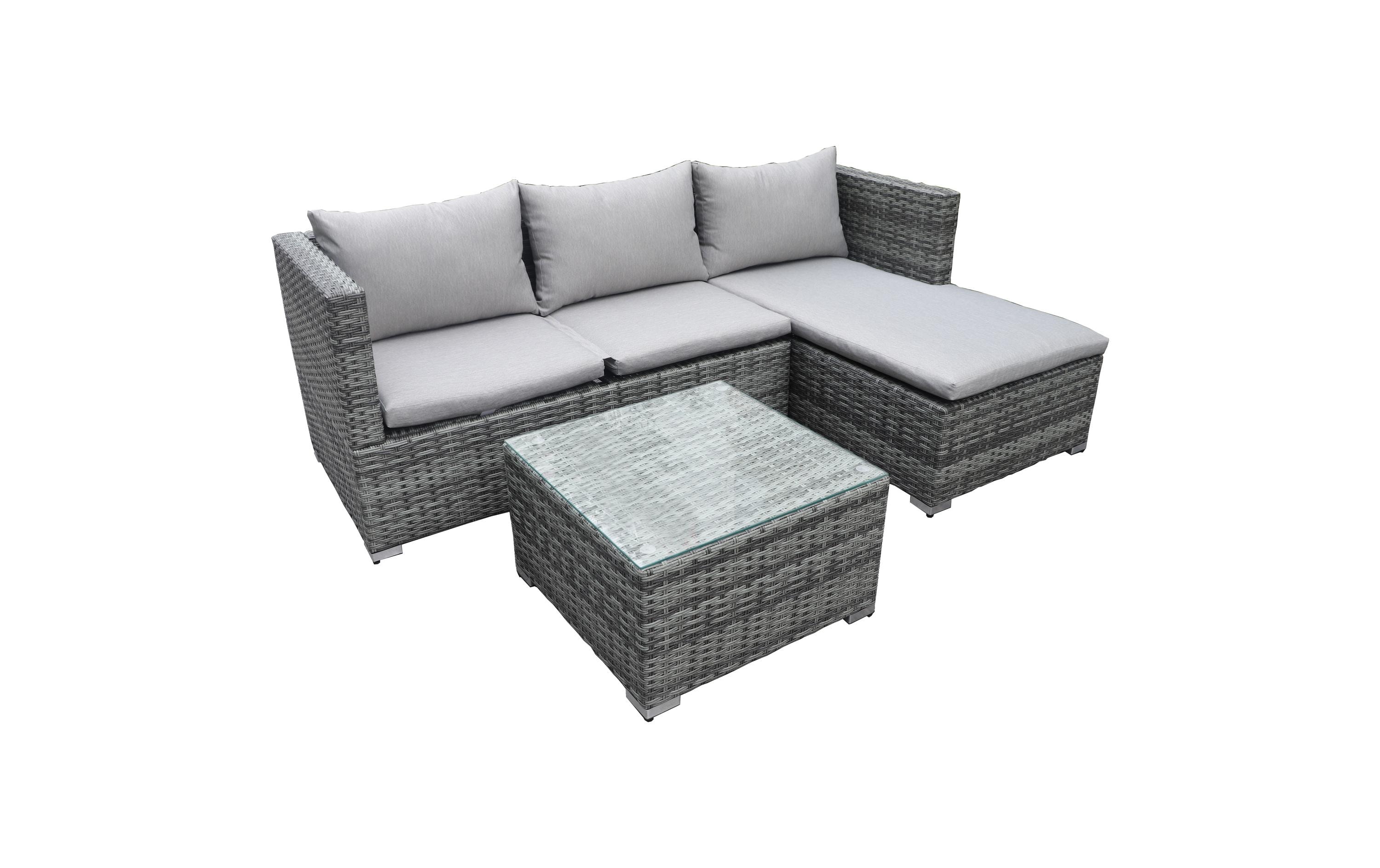 COCON Loungeset Brissago, Grau, 4 Sitzplätze COCON Loungeset Brissago, Grau, 4 Sitzplätze