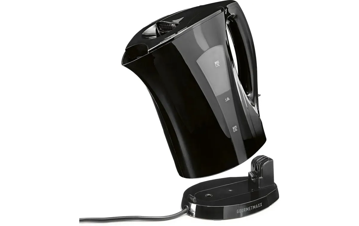 GOURMETmaxx Wasserkocher 1.7 l, Schwarz