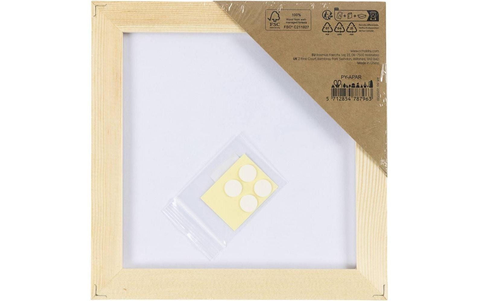 Creativ Company Keilrahmen 15.8 x 15.8 cm, Weiss, 1 Stück