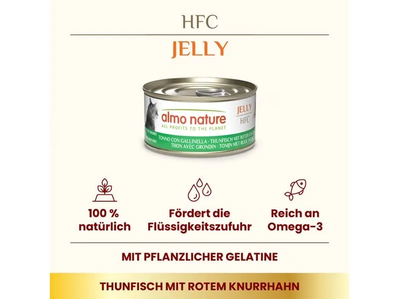 Almo Nature Nassfutter HFC Jelly Thunfisch mit Roter Knurrhahn Almo Nature Nassfutter HFC Jelly Thunfisch mit Roter Knurrhahn