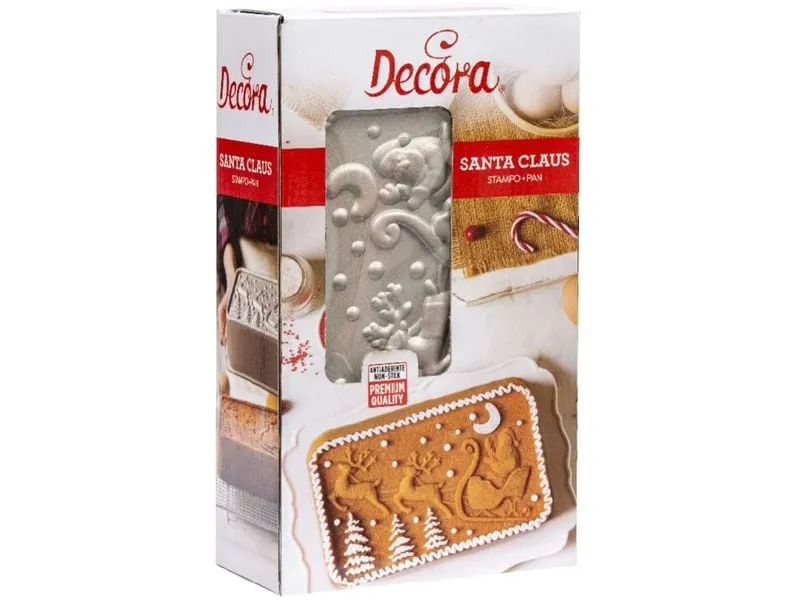 Decora Backform Weihnachtsmann Aluminiumguss Grau Antihaft