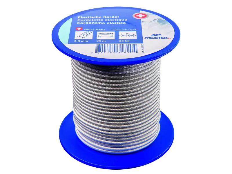 Meister Gummi-Spannseil Ø 2,8 mm, 25 m, 25 kg, Weiss Meister Gummi-Spannseil Ø 2,8 mm, 25 m, 25 kg, Weiss