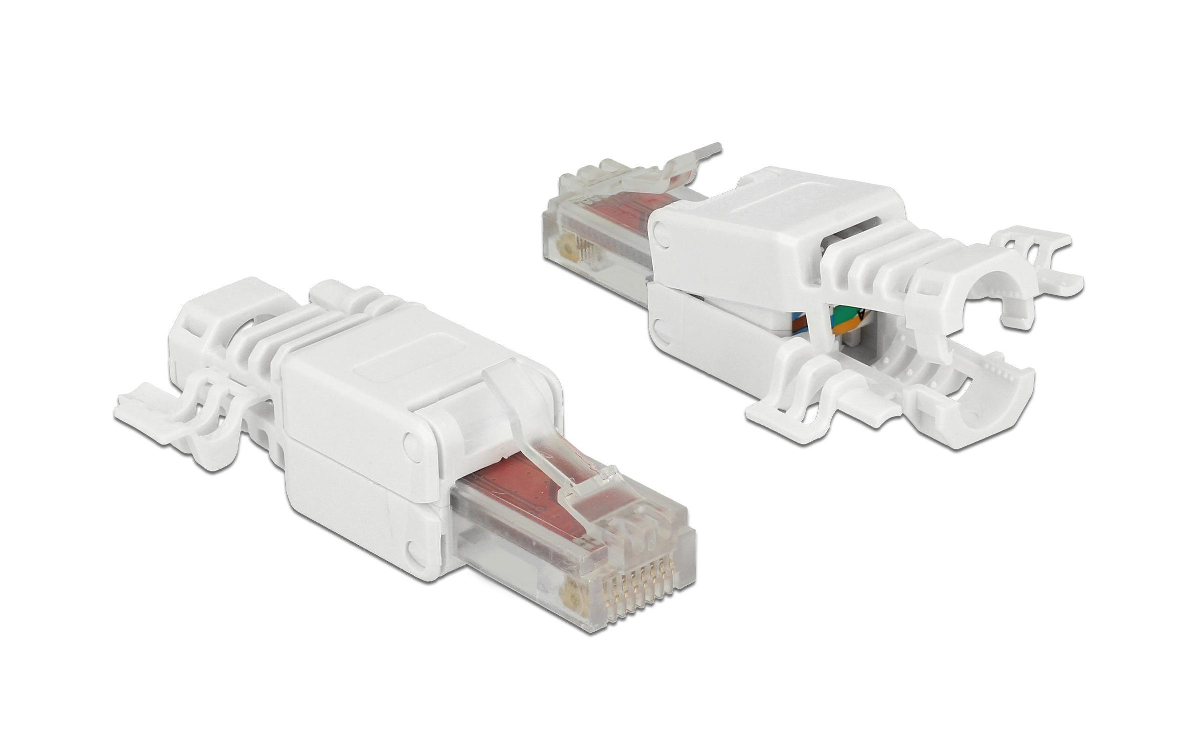 Delock Stecker RJ45 Cat.6 UTP 2 Stück, Weiss Delock Stecker RJ45 Cat.6 UTP 2 Stück, Weiss