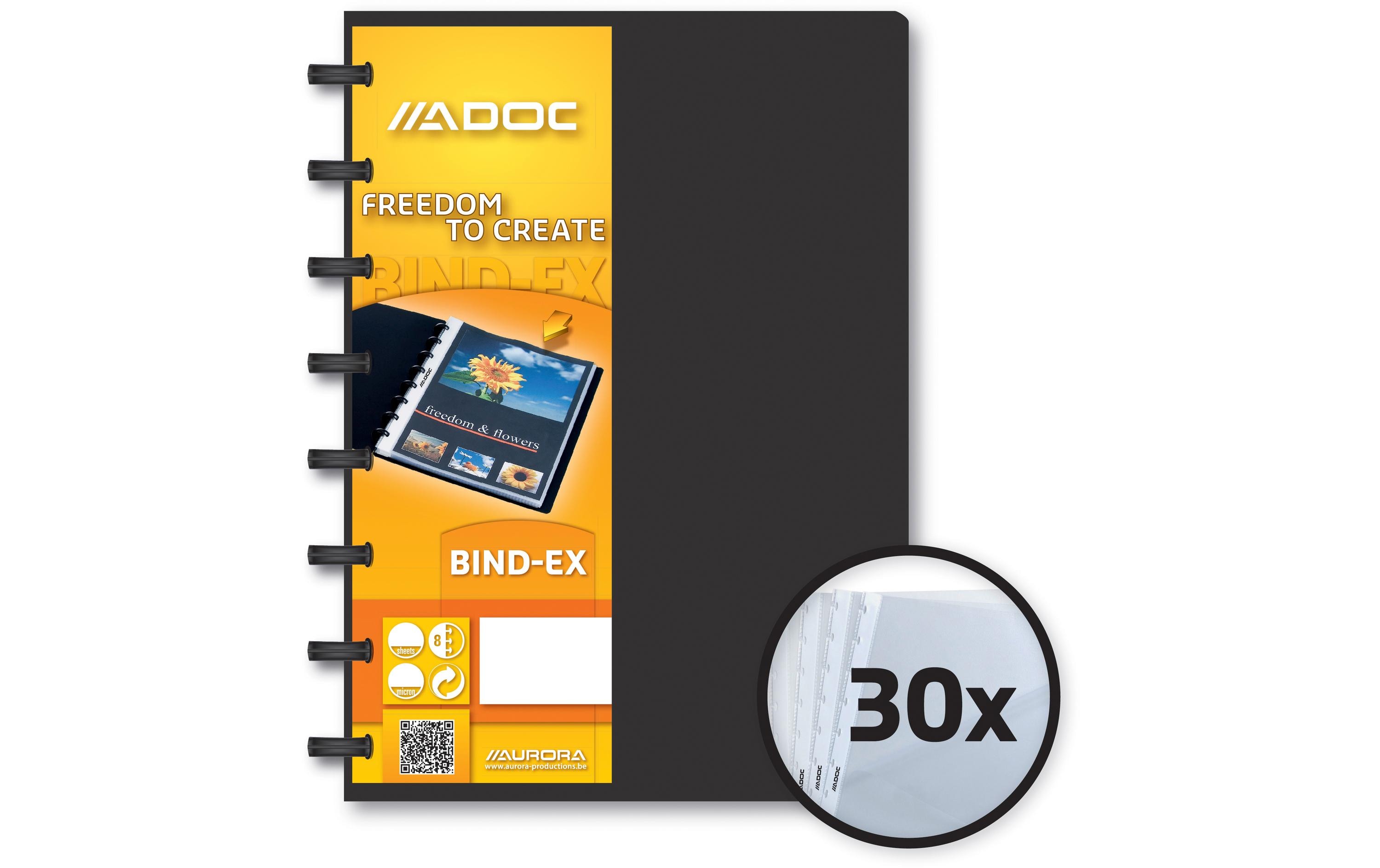 Adoc Sichtbuch Bind-Ex A5, 30 Taschen, Schwarz Adoc Sichtbuch Bind-Ex A5, 30 Taschen, Schwarz