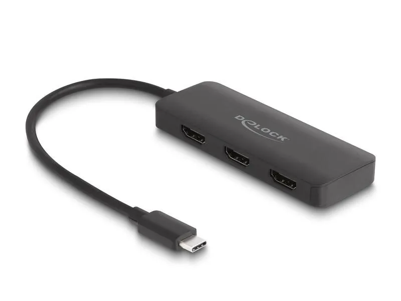 Delock 3-Port Signalsplitter 4K 30 Hz, USB-C - 3x HDMI Delock 3-Port Signalsplitter 4K 30 Hz, USB-C - 3x HDMI