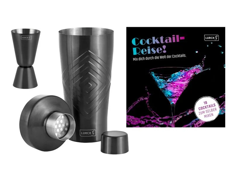 Lurch Cocktail-Set & Rezeptbuch 3-teilig, 0.6 l, Smoke Gray/Grey Lurch Cocktail-Set & Rezeptbuch 3-teilig, 0.6 l, Smoke Gray/Grey