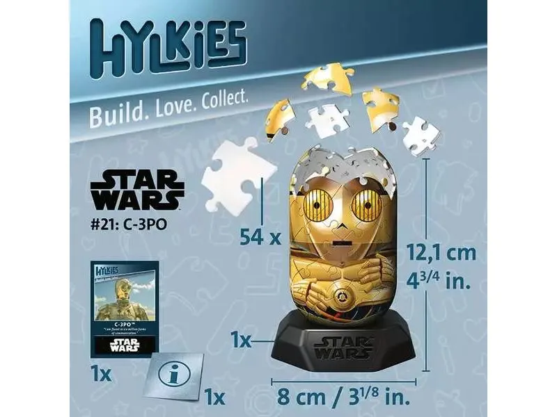 Ravensburger 3D Puzzle Hylkies – Star Wars C-3PO Ravensburger 3D Puzzle Hylkies – Star Wars C-3PO