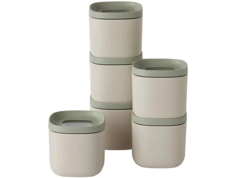 BergHOFF Vorratsbehälter Set Leo Balance 6-teilig, 0.16 l, Grau/Grün