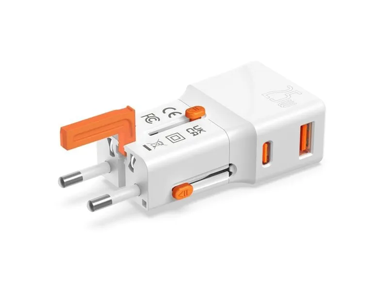 4smarts Weltreiseadapter Nomad Pocket 25W 1C+1A, Weiss 4smarts Weltreiseadapter Nomad Pocket 25W 1C+1A, Weiss