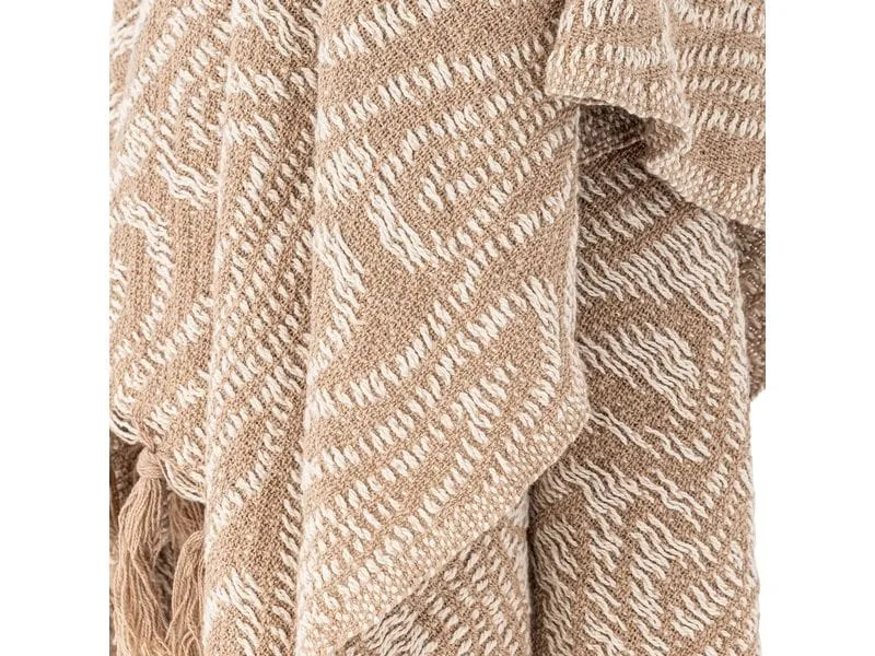 Bloomingville Decke Okapi 160 x 130 cm, Beige