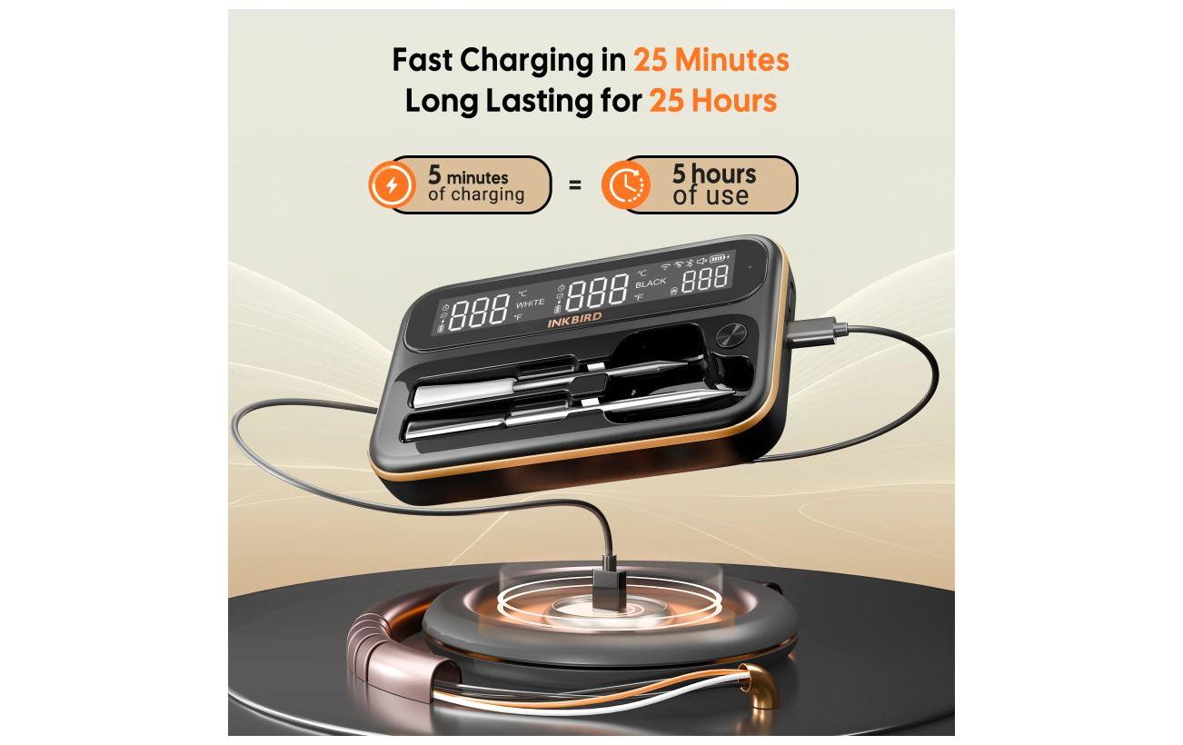 Inkbird Fleischthermometer INT-12-BW Doppelsonde