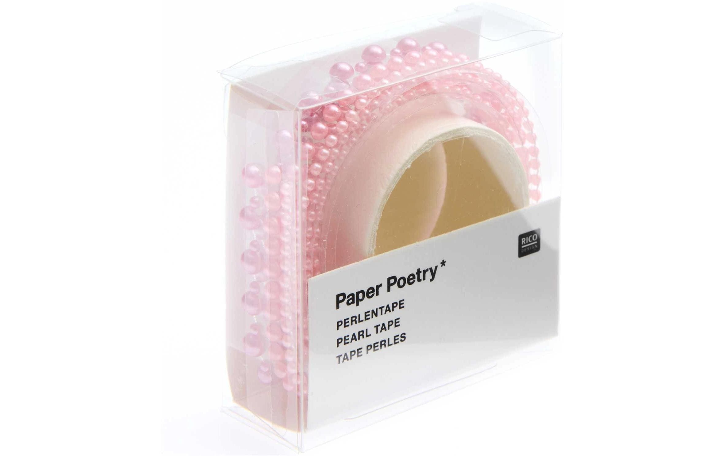 Rico Design Perlensticker Paper Poetry 50 cm, 1 Stück Rosa