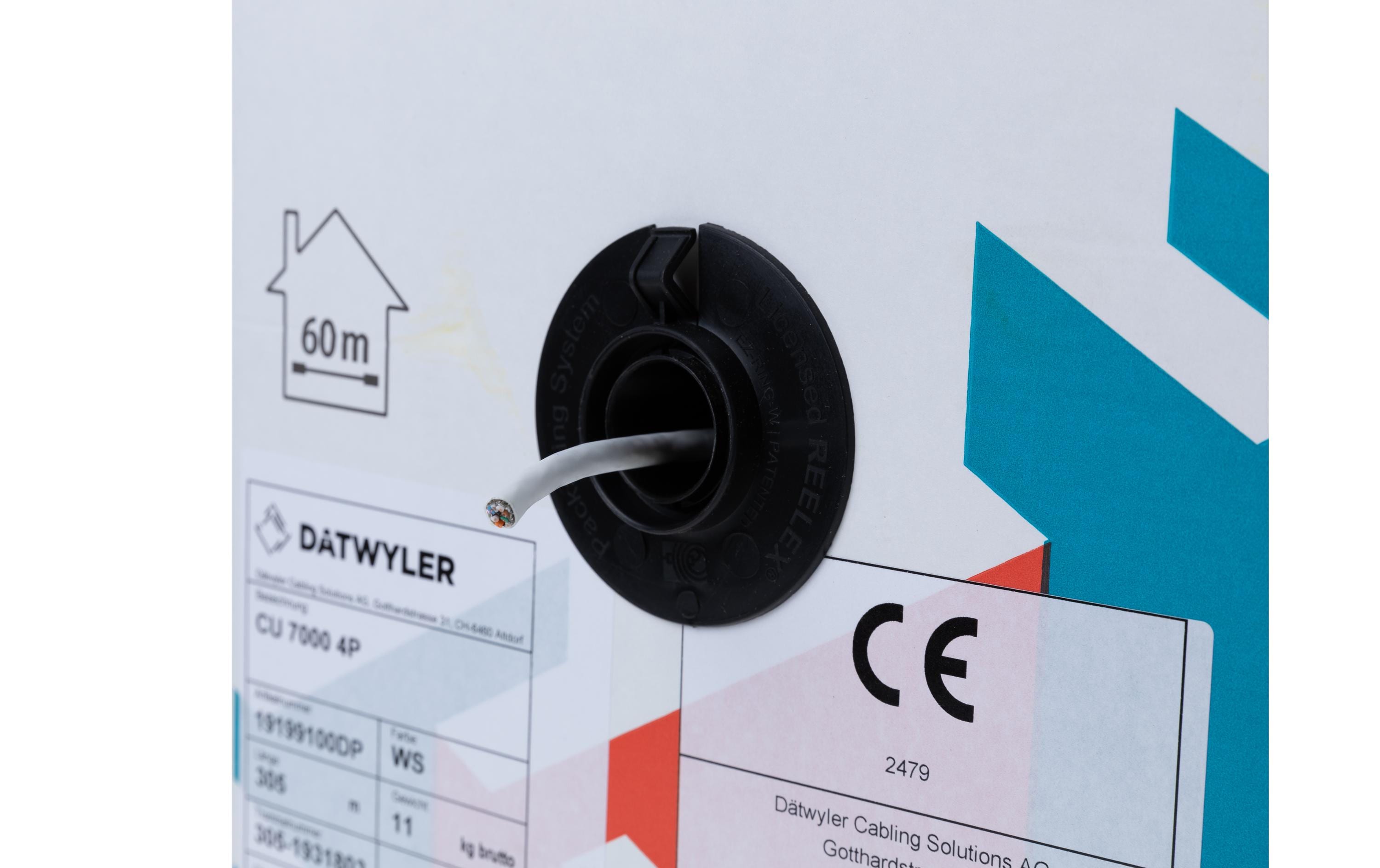 Dätwyler IT Infra Verlegekabel CU 7000 4P Home Cat 7, S/FTP, 305 m, Weiss Dätwyler IT Infra Verlegekabel CU 7000 4P Home Cat 7, S/FTP, 305 m, Weiss