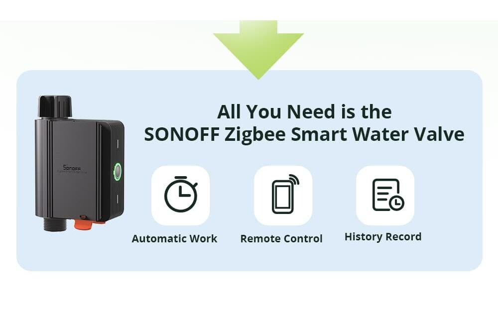 SONOFF ZigBee-Smart Water Valve DC 6 V