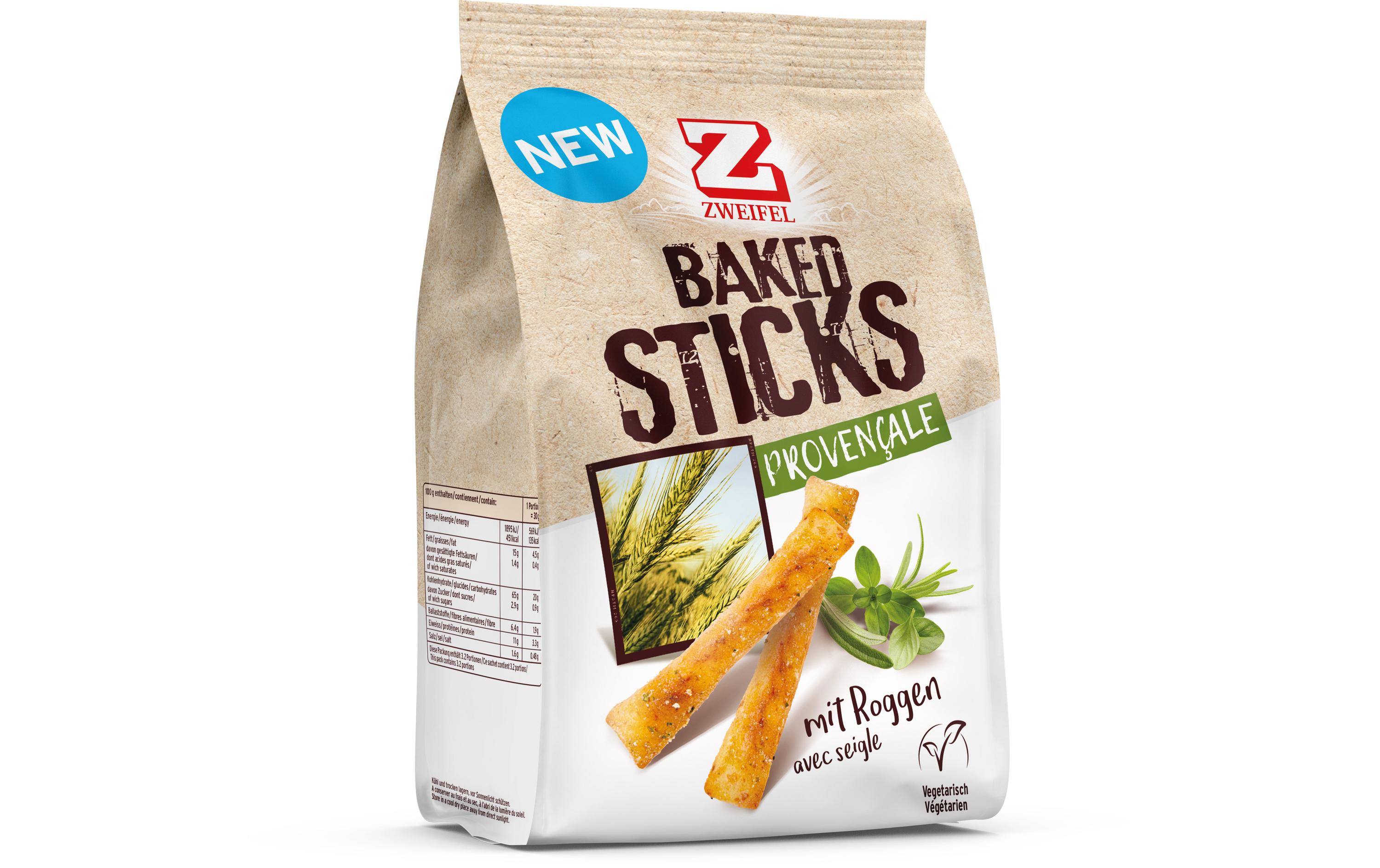 Zweifel Baked Sticks Provençale 95 g Zweifel Baked Sticks Provençale 95 g