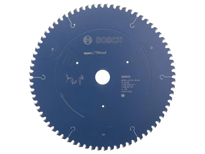 Bosch Professional Kreissägeblatt Expert for Wood, 305 x 30 x 2.4 mm, Z 72 Bosch Professional Kreissägeblatt Expert for Wood, 305 x 30 x 2.4 mm, Z 72