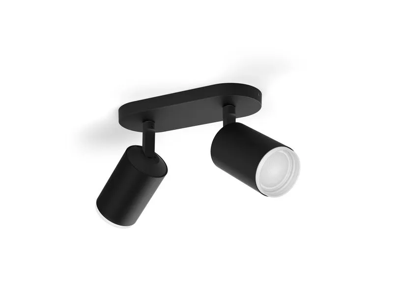 Philips Hue White & Color Ambiance Fugato 2er-Spot Schwarz Philips Hue White & Color Ambiance Fugato 2er-Spot Schwarz