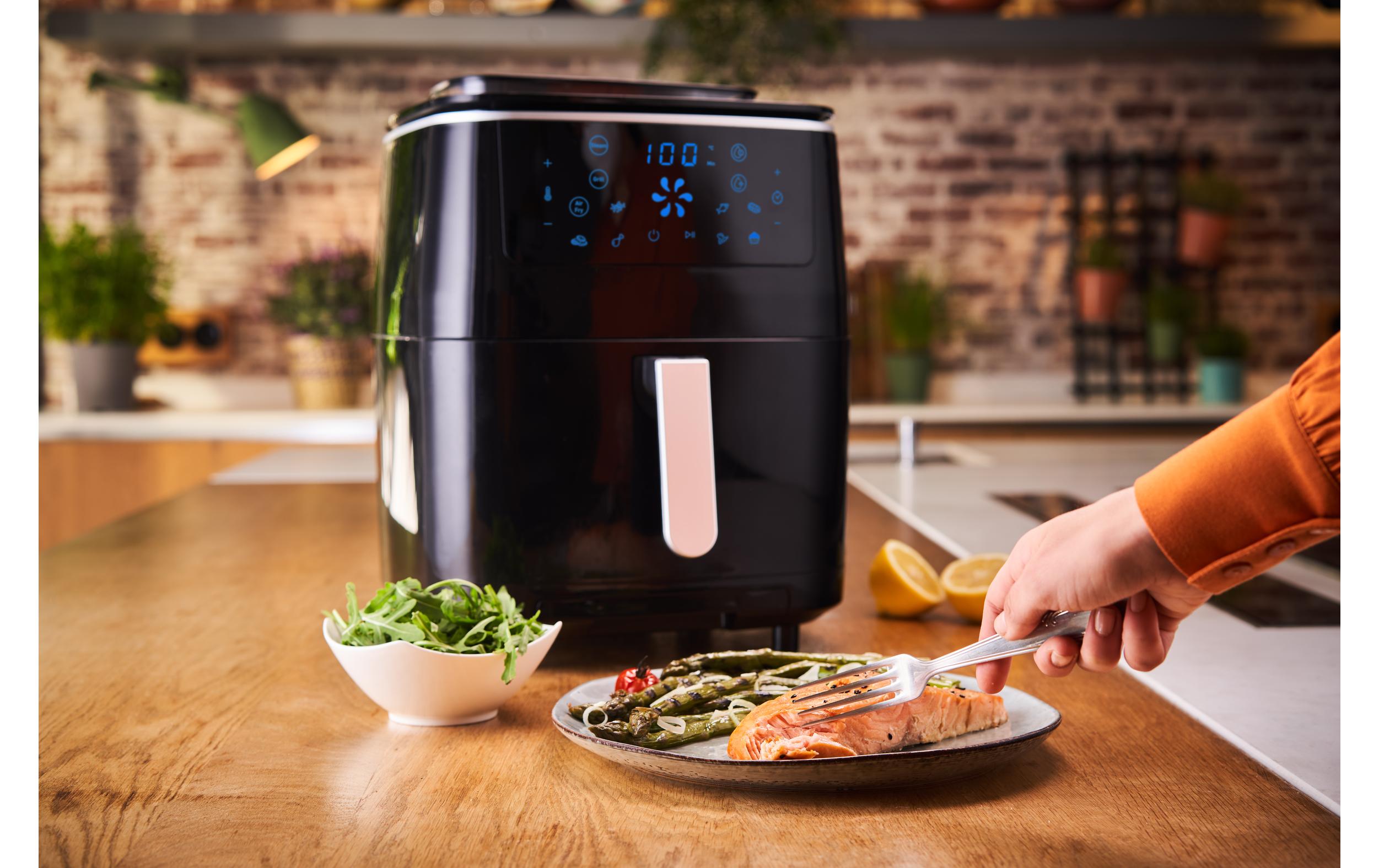 Tefal Heissluft-Fritteuse Easy Fry Grill & Steam 3 in 1, Schwarz