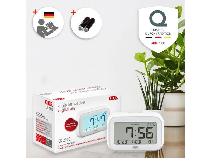 ADE Digitalwecker mit Temperaturanzeige ADE Digitalwecker mit Temperaturanzeige