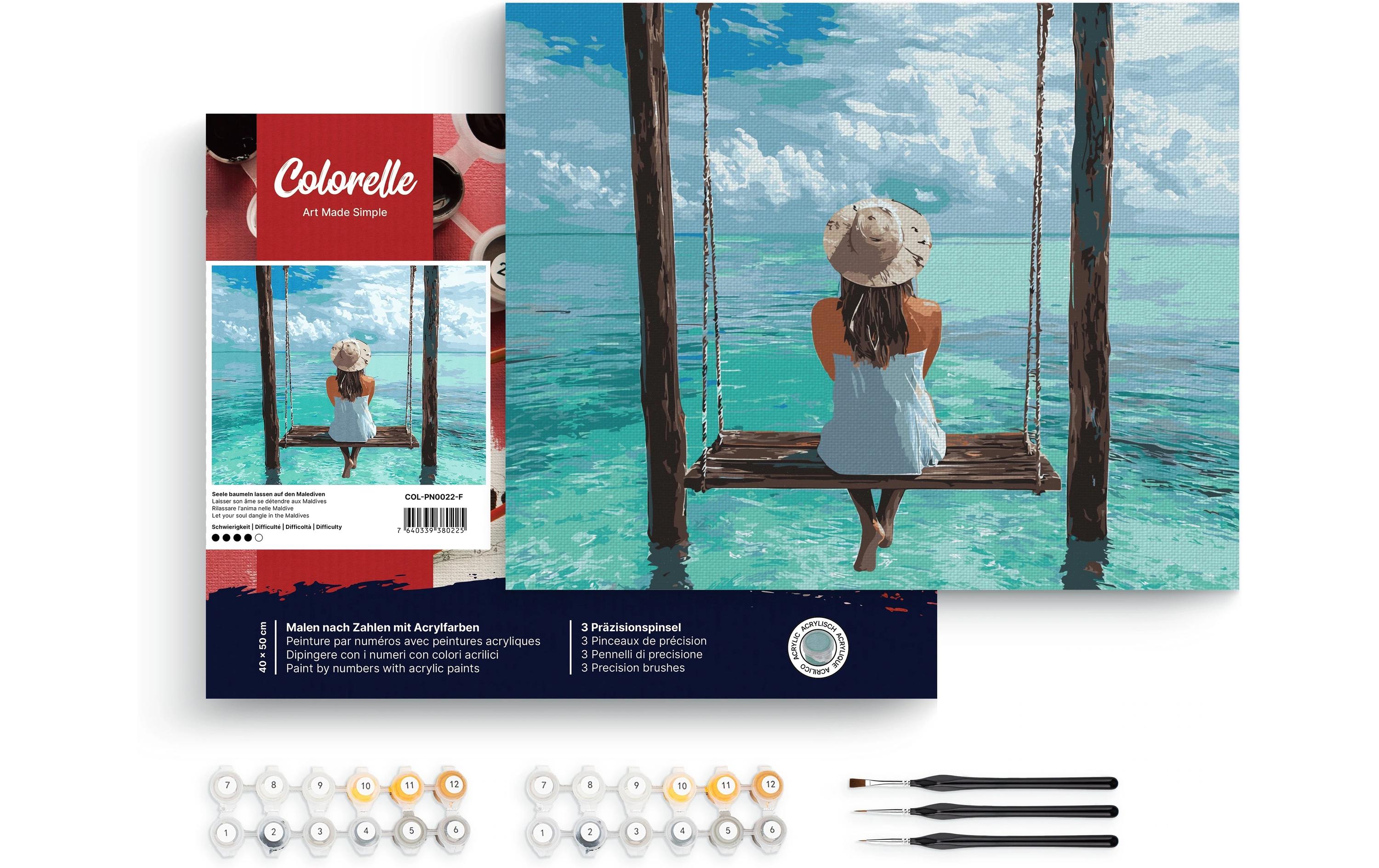 Colorelle Malen nach Zahlen Schaukel am Meer Colorelle Malen nach Zahlen Schaukel am Meer