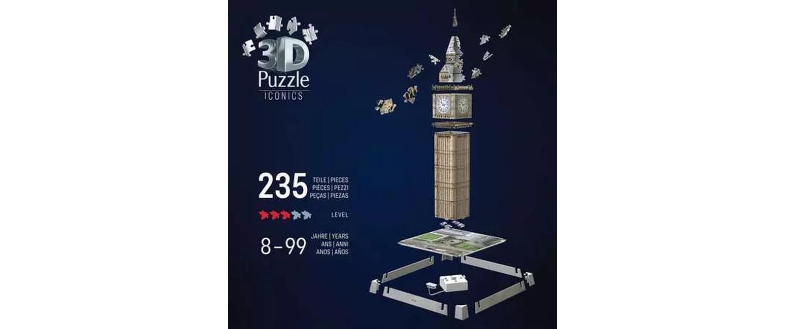 Ravensburger 3D Puzzle Iconics Big Ben with Light