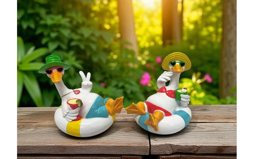 Dameco Dekofigur Ente «Beach» 2 Stück