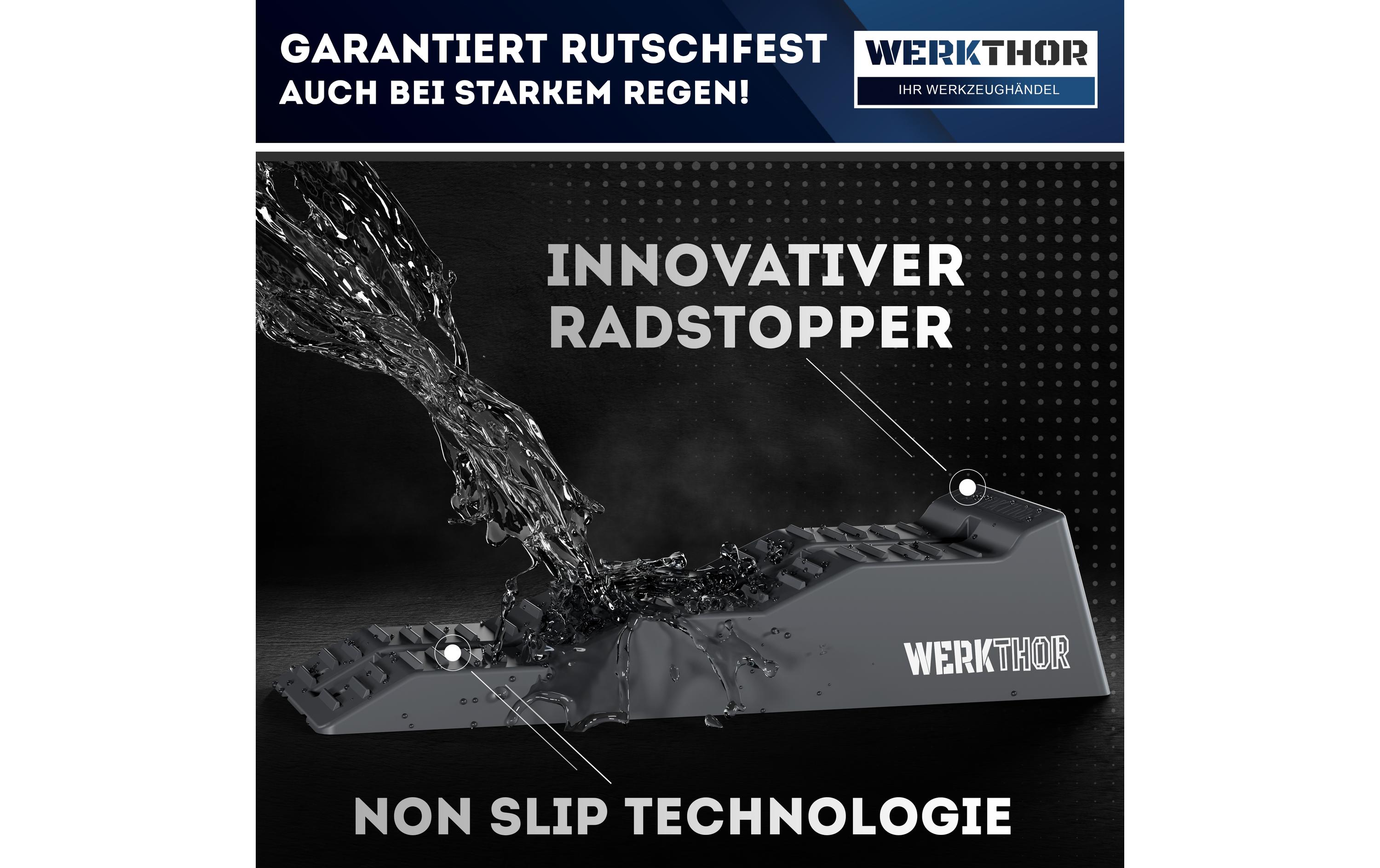 Werkthor Flache Auffahrkeile 2er Set, Grau