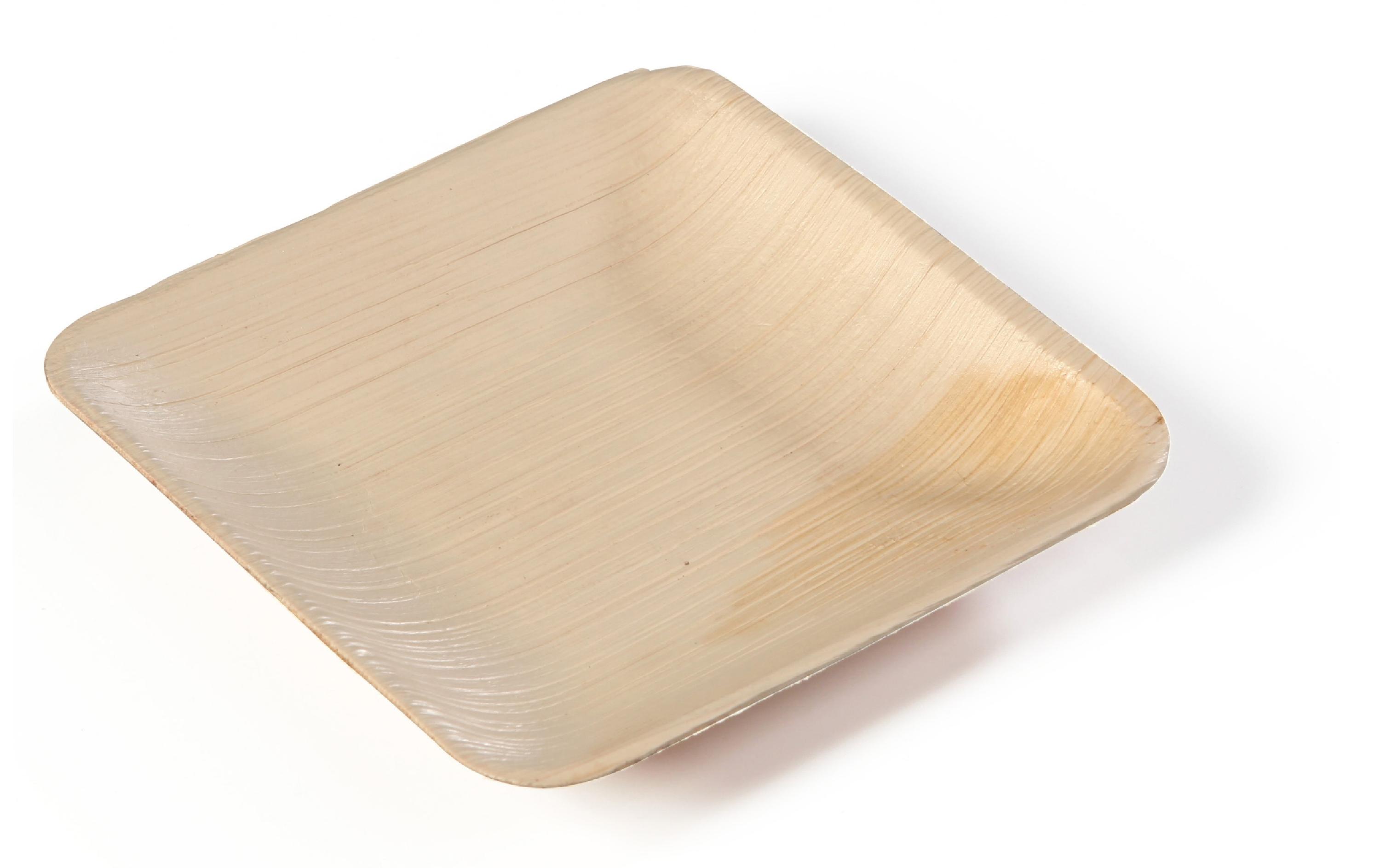 Sier Einwegteller Palm 25 cm x 25 cm, 1 Stück