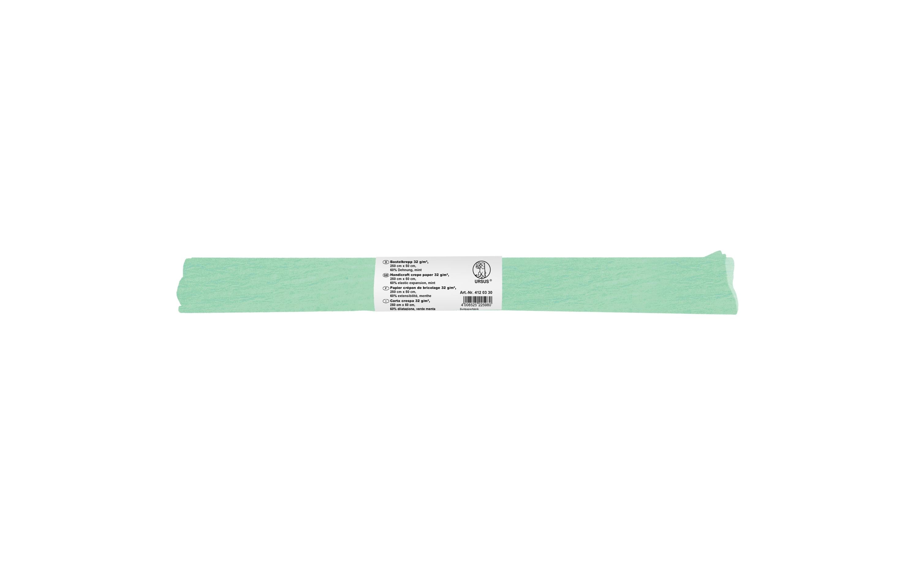 URSUS Krepppapier 50 cm x 2.5 m, 32 g/m², Mint