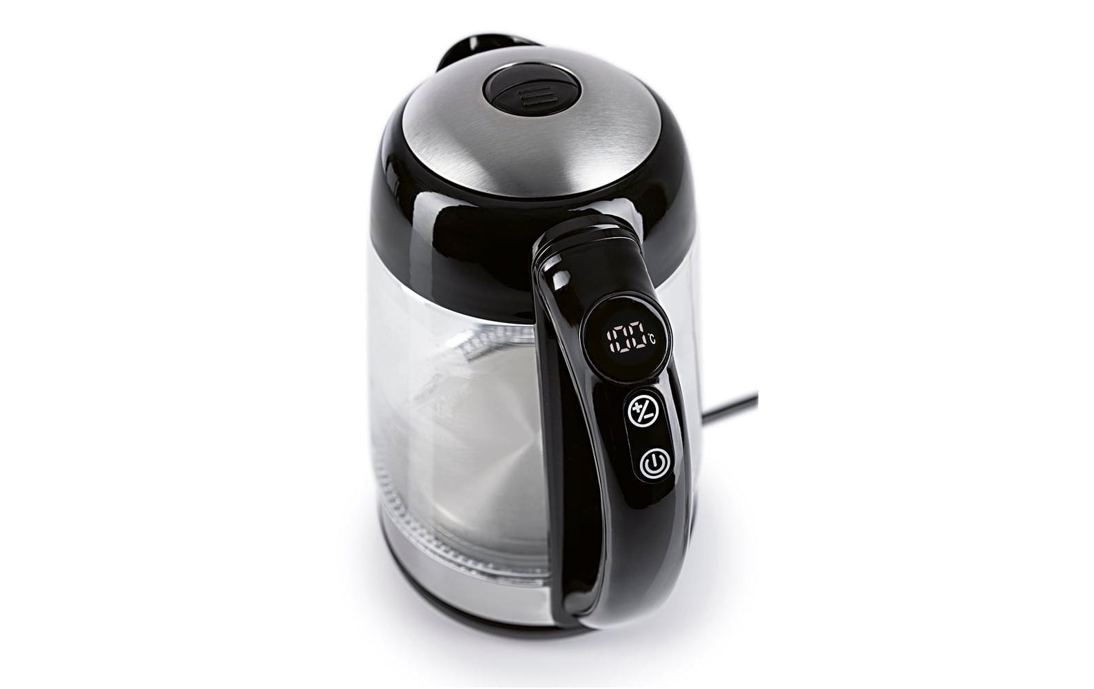 GOURMETmaxx Wasserkocher 1.7 l, Schwarz/Transparent