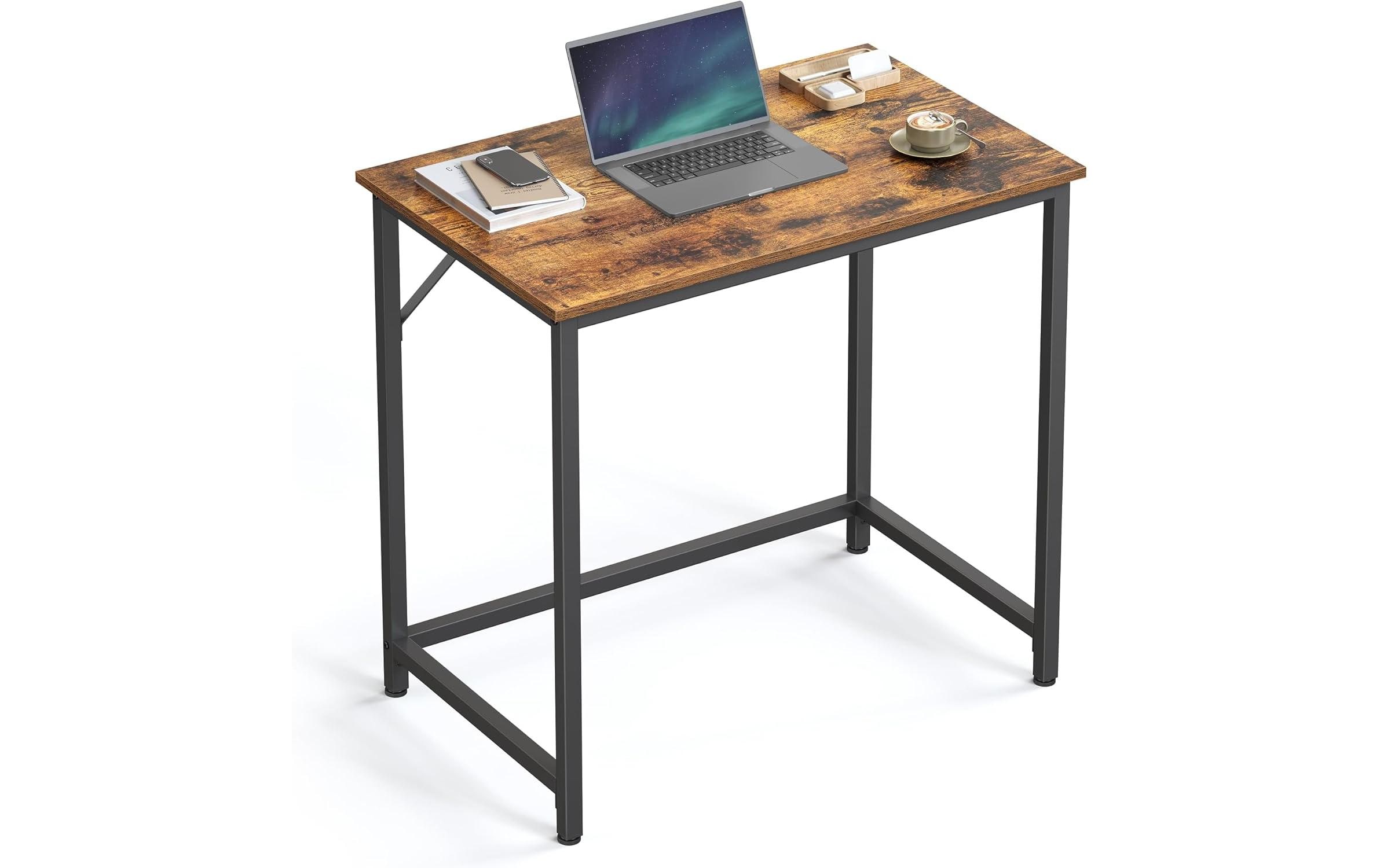 VASAGLE Tisch 80 x 50 x 76 cm, Braun/Schwarz