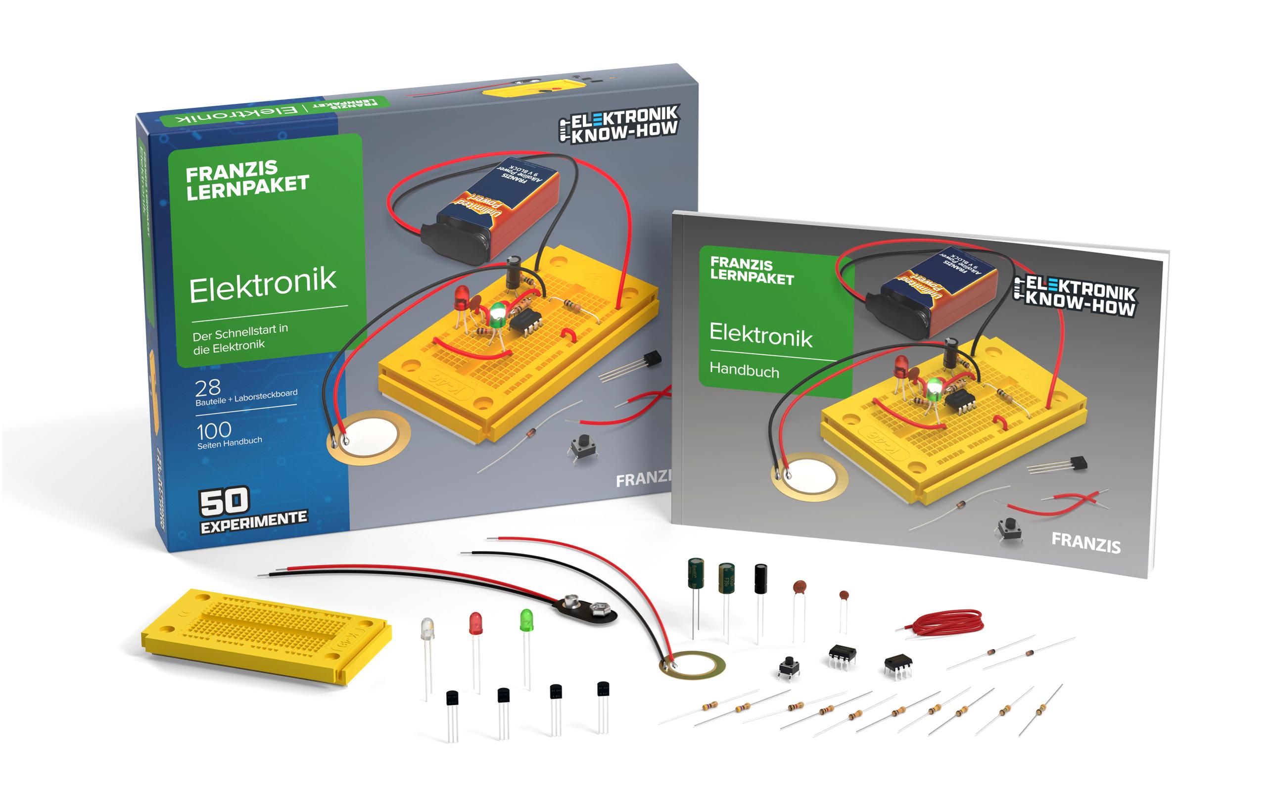 Franzis Lernpaket Elektronik mit 28 Bauteilen Franzis Lernpaket Elektronik mit 28 Bauteilen
