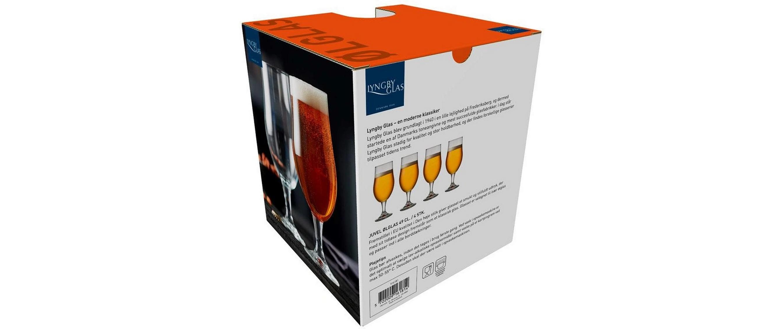 Lyngby Bierglas Juvel 4 Stück, 49 cl