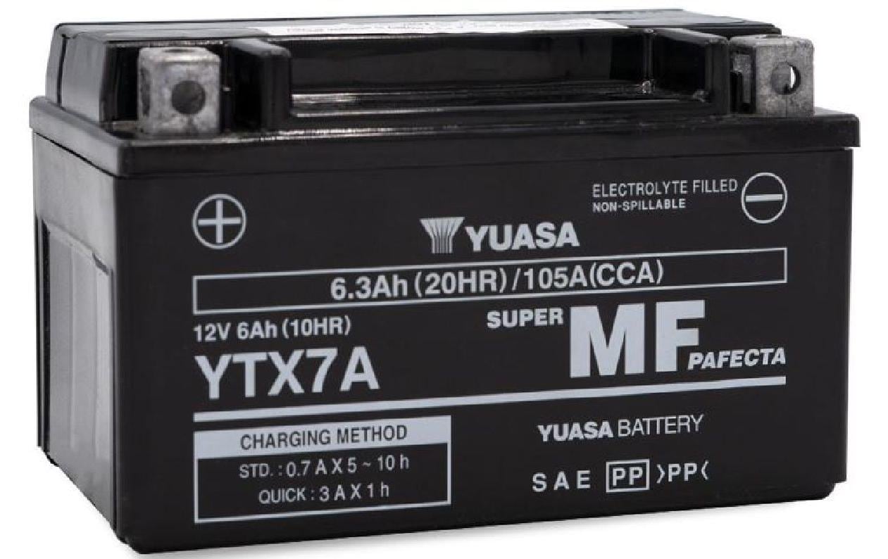 YUASA Motorradbatterie AGM 12V/6.3Ah/100A